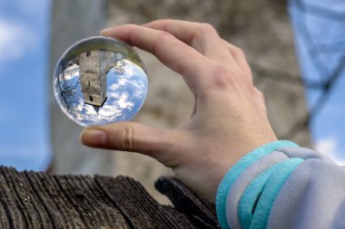 Lensball and Gothic church in Ludrova, Slovakia clipart