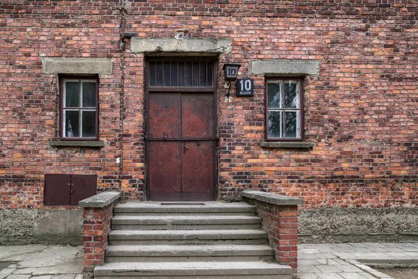 Blok 10 in concentratiekamp in Auschwitz I, Polen — Stockfoto