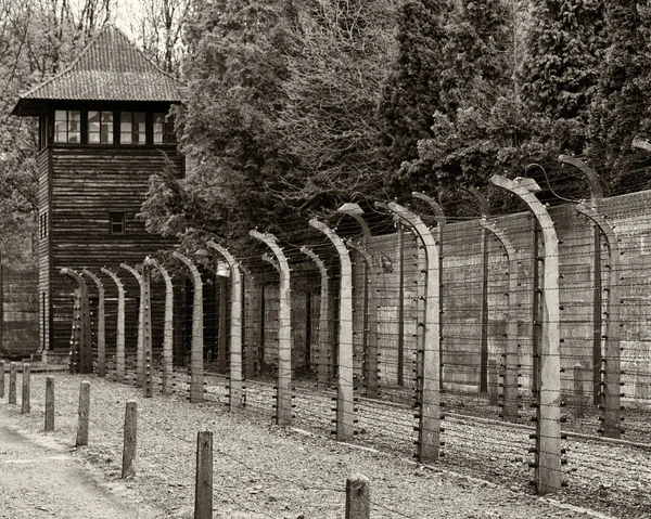 Campo de concentração em Auschwitz I, Polónia — Fotografia de Stock