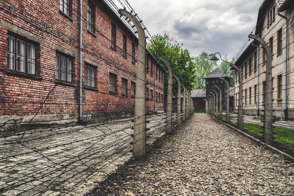 Campo de concentração em Auschwitz I, Polónia — Fotografia de Stock