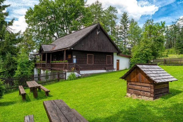 Hviezdoslavova Hajovna Vecchio Cottage Legno Nel Museo Orava Slovacchia — Foto Stock