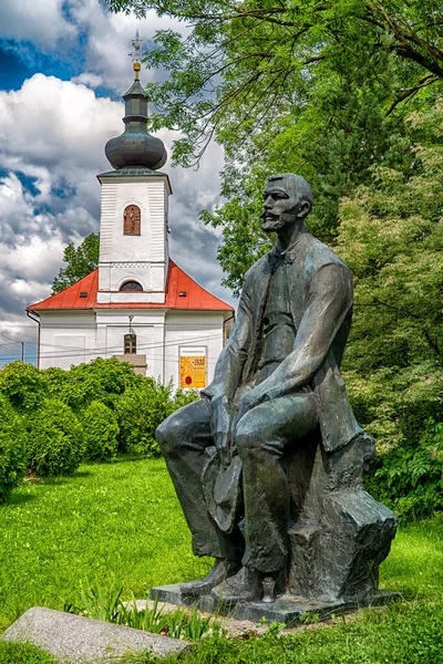 Jasenova Slovakia July 2020 Statue Slovak Writer Martin Kukucin Village — Stock Photo, Image