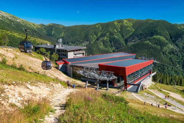 Horna Lehota Slovakien August 2020 Linbanestationer Och Linbanestationer Semesterorten Chopok — Stockfoto