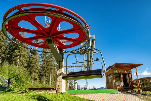 Demanovska Dolina Slovakia August 2020 Ski Lift Chairs Resort Jasna — Stock Photo, Image