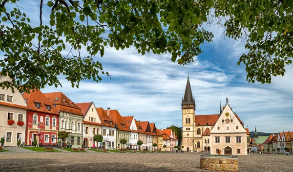 Bardejov Slovakia September 2020 Historic Buildings Central Square Town — Stock Photo, Image