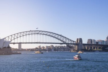 Sydney Opera Binası, Harbour Bridge ikonik simgesel yapı görünümünü dünyanın en ikonik yerlerden biri vardır. Avustralya: 08/02/18