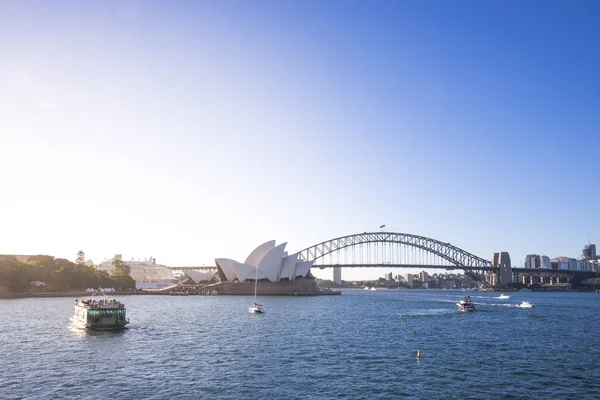 Vue Sur Monument Emblématique Sydney Opera House Harbour Bridge Sont — Photo