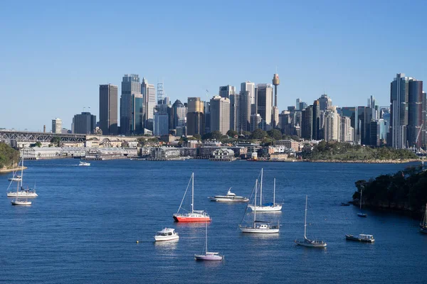 Panorama Vue Ville Sydney Vue Port Waverton Point Avec Opera — Photo