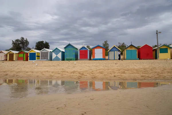 Brighton banyo bir popüler Bayside simgesi ve Brighton Beach, Melbourne, Avustralya, kültürel kıymet kutularıdır. : 11/04/18