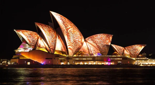 Sydney Australie Mai 2016 Opéra Sydney Illumine Pendant Vivid 2016 — Photo