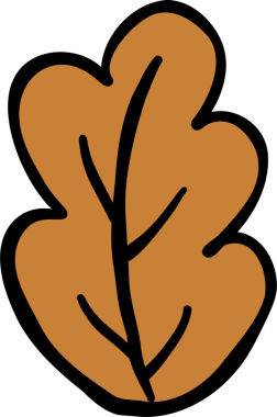 Brown Fall Leaf Cartoon Hand Draw