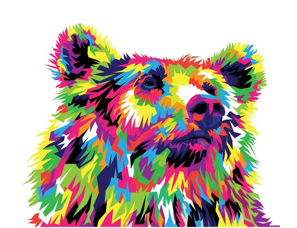 Ilustração Urso Colorido Bear Art Desenho Urso Vetor Urso Gráficos Vetores
