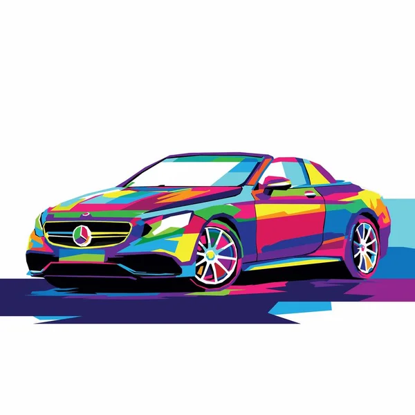 Ilustração Colorida Carro Esporte Vetor Carro Desenho Carro —  Vetores de Stock