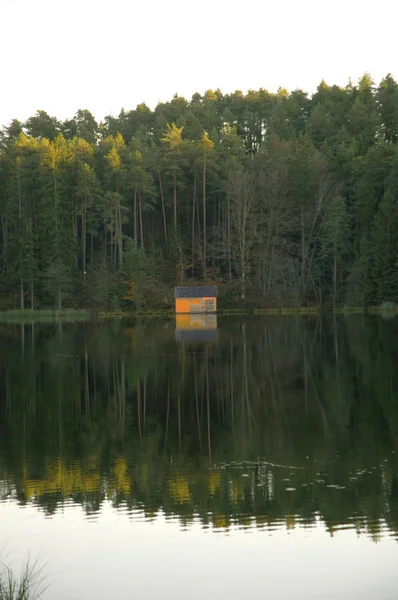 Casa Madeira Lago Saissersee Caríntia Áustria — Fotografia de Stock