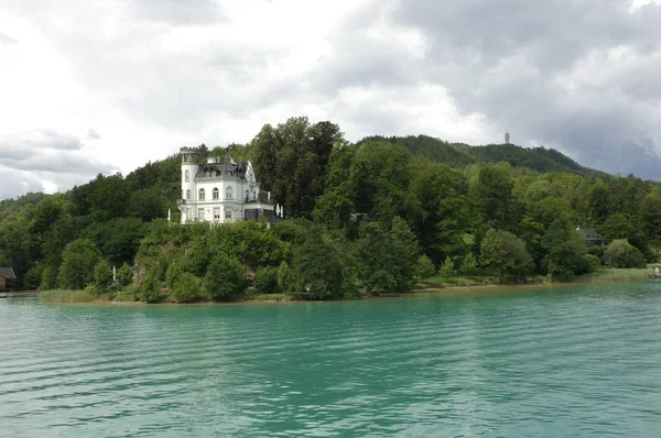 Castelo Reifnitz Worthersee Lake Caríntia Áustria — Fotografia de Stock