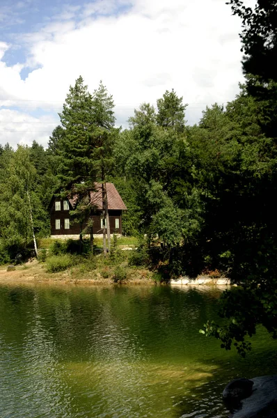Ξύλινο Σπίτι Για Forstsee Καρινθία Αυστρία — Φωτογραφία Αρχείου