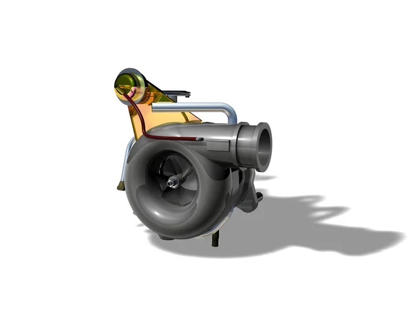 Турбина Двигателя Внутреннего Сгорания Нейтральной Полосе Рендеринг — стоковое фото