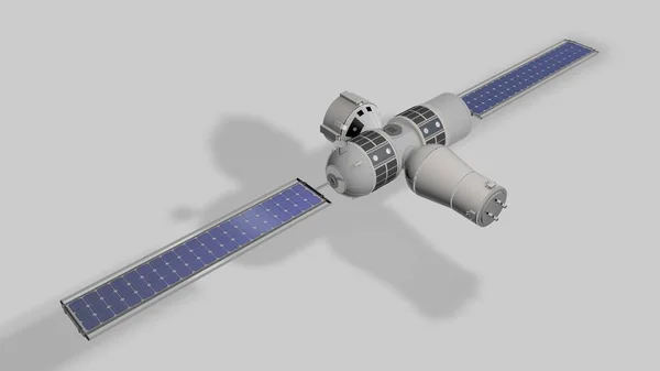 Aurora Űrállomás Orion Space Station Semleges Fehér Háttér Modell Leképezés — Stock Fotó