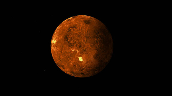 Planet Venus on a neutral background, 3D rendering, illustration