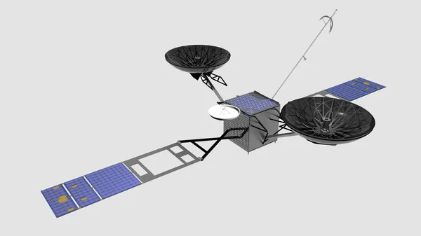 Tdrs Tracking Data Relay Satellite Fundo Neutro Renderização — Fotografia de Stock