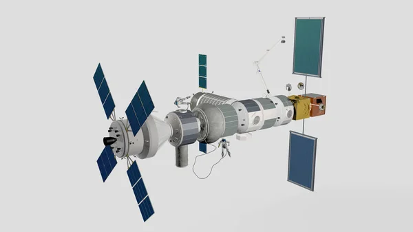 Yörüngesel Platformu Geçidi Tarafsız Arka Plan Üzerinde Render — Stok fotoğraf