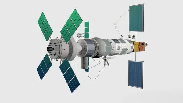 Yörüngesel Platformu Geçidi Tarafsız Arka Plan Üzerinde Render Telifsiz Stok Imajlar
