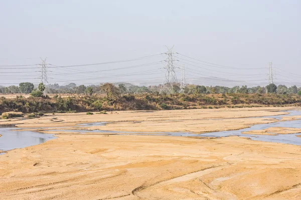 Agua Transparente Vista Cercana Arena Del Río Con Aspecto Impresionante — Foto de Stock