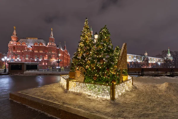 Types Moscow Night Christmas Eve — Stock Photo, Image