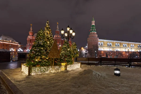 Typy Moskvy Noci Štědrý Den — Stock fotografie