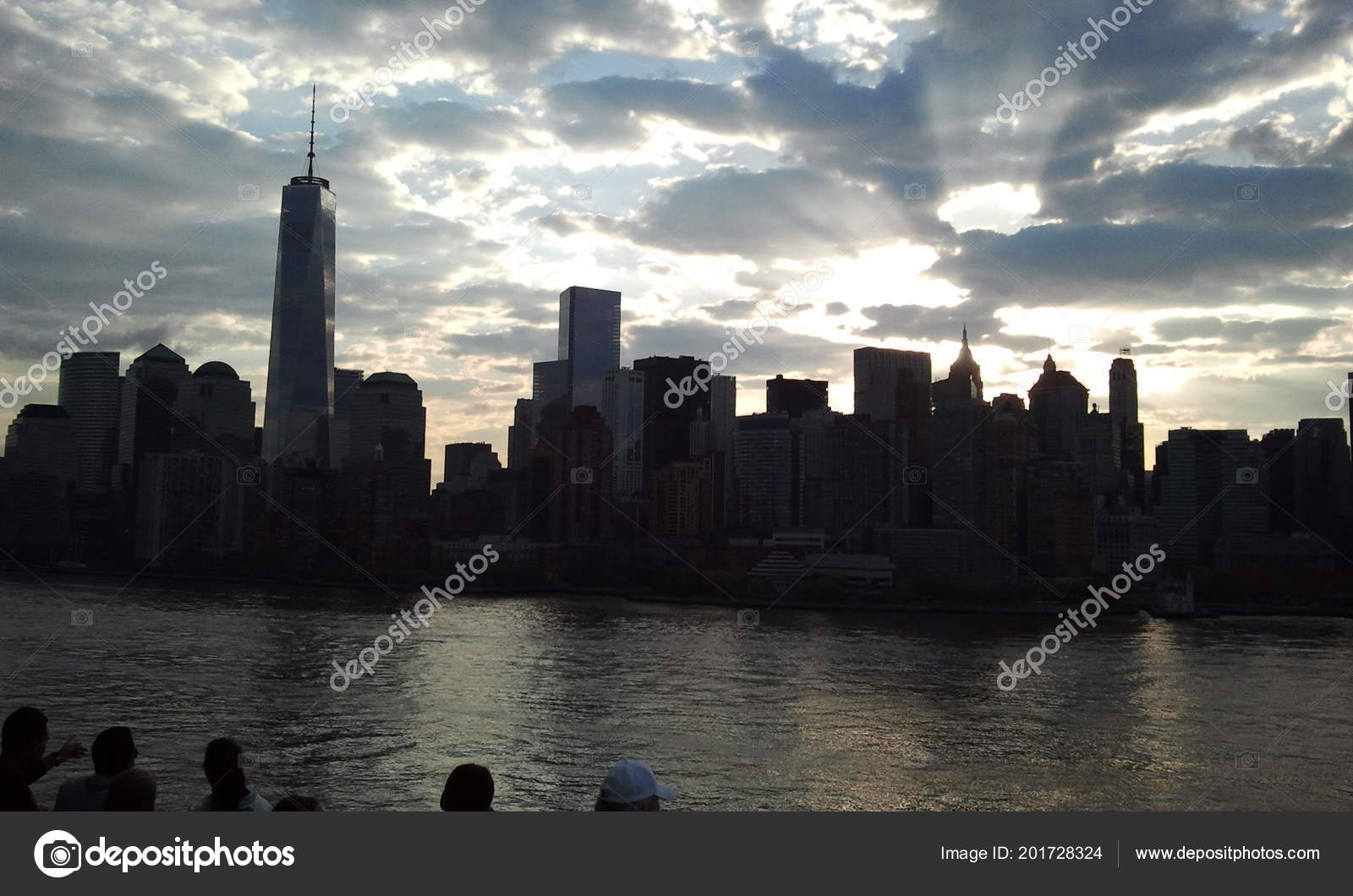 Skyline New York Manhattan Sonnenuntergang Stock Photo C Axellexa