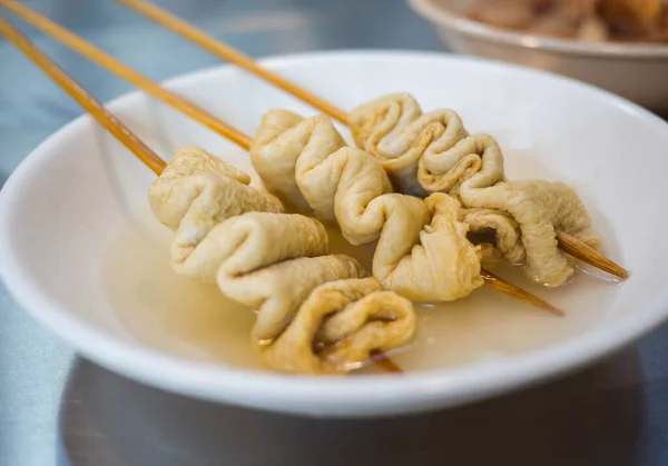 Koreanischer Odeng Fischkuchen Oder Eomuk Guk Ist Beliebtes Streetfood — Stockfoto