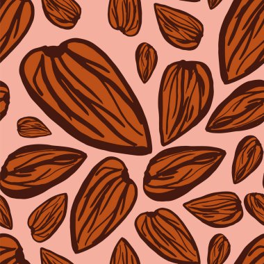 Kurutulmuş erik ile sorunsuz arka plan. Şirin doodle illüstrasyon.