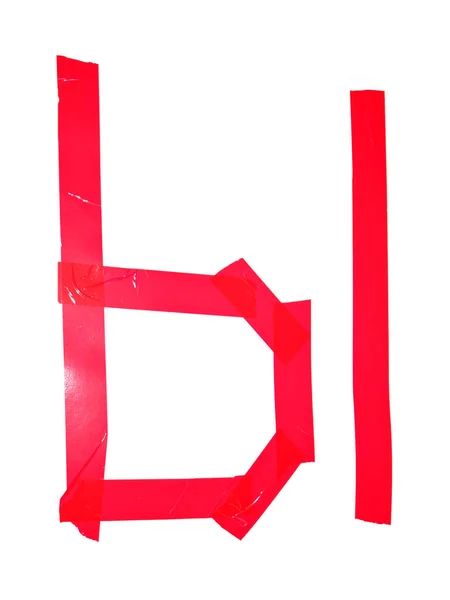 Kyrillischer Buchstabe Symbol Aus Isolierenden Klebebandstücken Isoliert Auf Weißem Hintergrund — Stockfoto