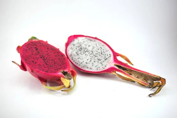 Экзотические Спелые Розовые Белые Плоды Питайи Драгона Красный Pitahaya Тропические — стоковое фото