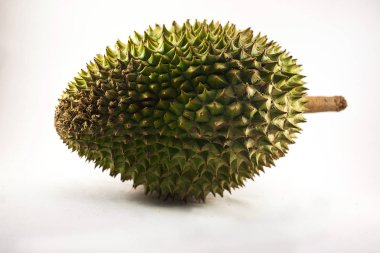 Durian beyaz bir arka planda Tayland meyvelerden kralı