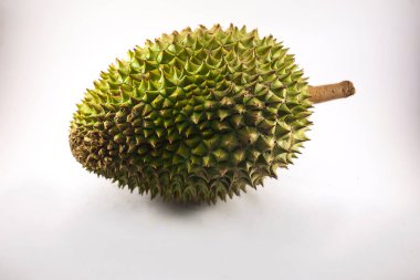 Durian beyaz bir arka planda Tayland meyvelerden kralı