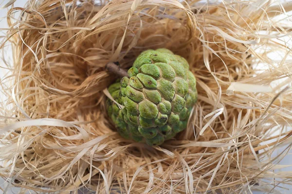 Cukru Apple Lub Custard Apple Słomy Egzotyczne Tajski Annona Lub — Zdjęcie stockowe