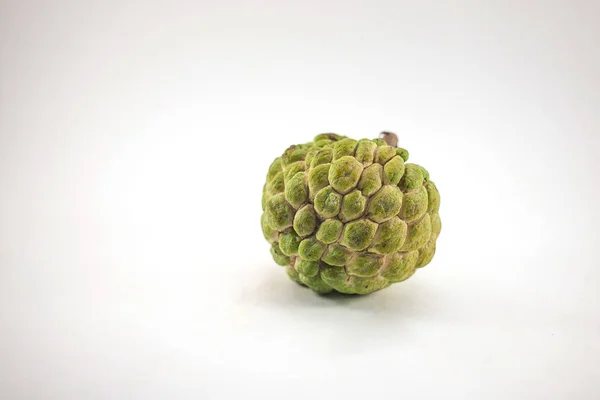 Sugar Apple Nebo Apple Pudink Izolované Bílém Pozadí Exotické Tropické — Stock fotografie