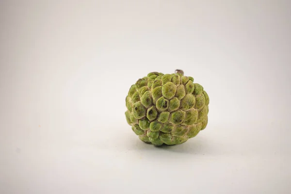 Sugar Apple Nebo Apple Pudink Izolované Bílém Pozadí Exotické Tropické — Stock fotografie