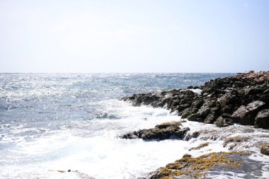 Willemstad Curacao'da deniz manzarası