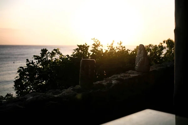 カルキビーチウェストパントキュラソーの夕日 — ストック写真