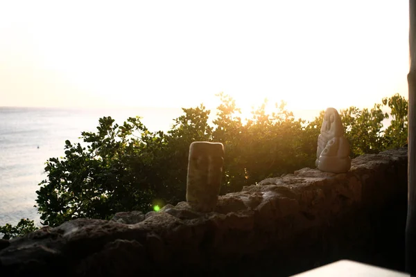 カルキビーチウェストパントキュラソーの夕日 — ストック写真