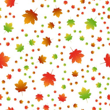 Sonbahar Seamless modeli yaprakları
