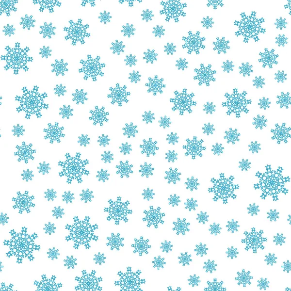 Fondo Invierno Sin Costuras Con Copos Nieve Azules Sobre Fondo — Archivo Imágenes Vectoriales