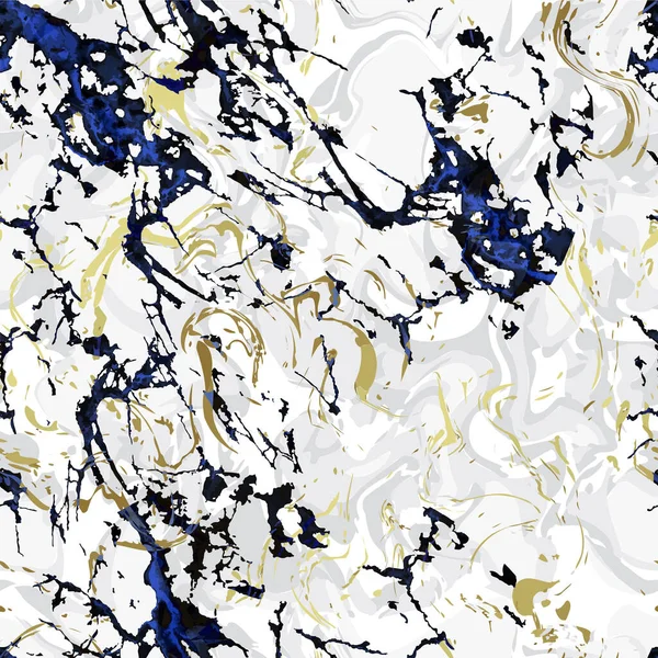 Золотой мрамор абстрактный бесшовный рисунок . — стоковый вектор