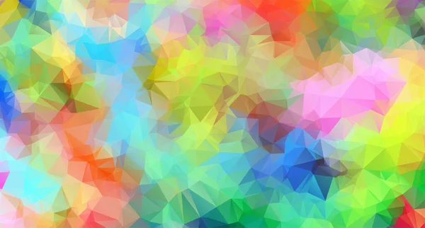 Polígono multi colorido abstrato, fundo de polígono baixo. Transfusão de cor. Todas as cores do arco-íris. Multicolor.Low estilo poli. Padrão geométrico . — Vetor de Stock