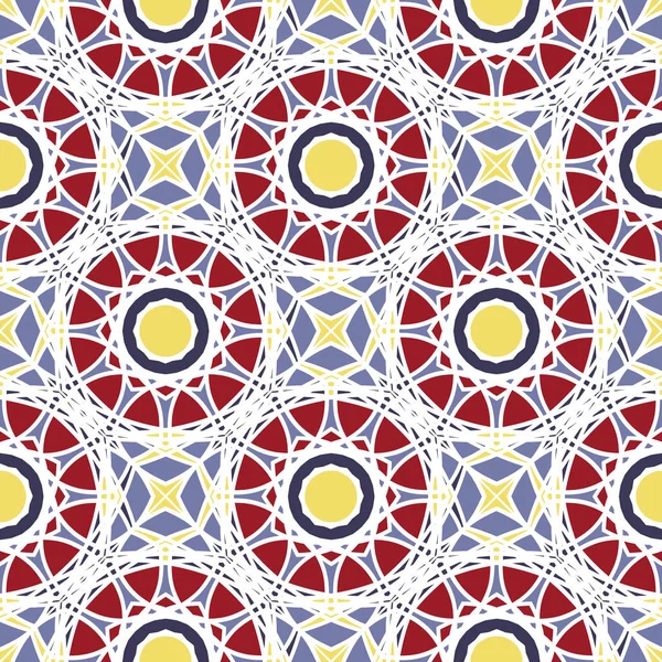 Patrón sin costura con elementos geométricos abstractos.Vector Patrón geométrico asiático. musulmán, indio . — Archivo Imágenes Vectoriales