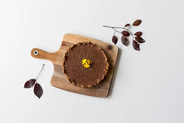 Bir Hayır fırında organik çikolatalı cheesecake yapmak 