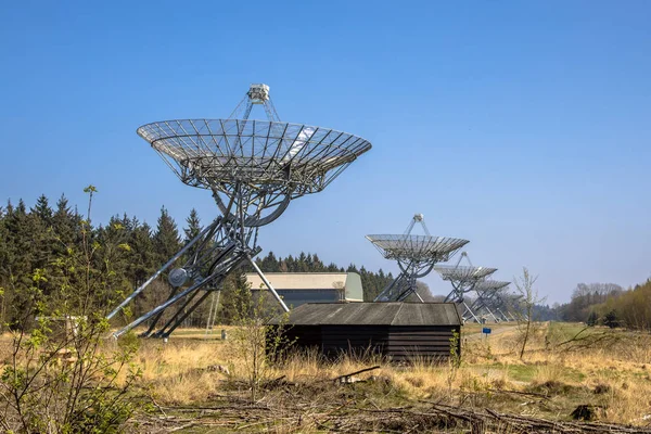 Long Row Radio Telescopes Westerbork Netherlands — Stock Photo, Image