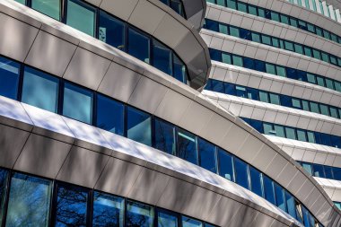 Hollanda'da modern bir ofis organik tasarım mimari detaylar